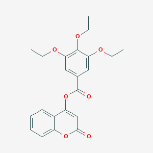 molecular formula C22H22O7 B366377 2-oxo-2H-chromen-4-yl 3,4,5-triethoxybenzoate CAS No. 692264-89-4