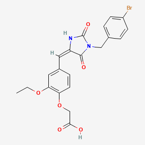 (4-{(E)-[1-(4-bromobenzyl)-2,5-dioxoimidazolidin-4-ylidene]methyl}-2-ethoxyphenoxy)acetic acid