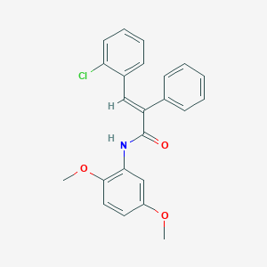 (E)-3-(2-chlorophenyl)-N-(2,5-dimethoxyphenyl)-2-phenylprop-2-enamide