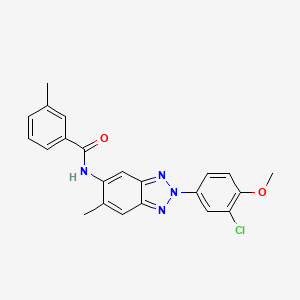 N-[2-(3-chloro-4-methoxyphenyl)-6-methyl-2H-benzotriazol-5-yl]-3-methylbenzamide