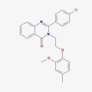 2-(4-Bromophenyl)-3-[2-(2-methoxy-4-methylphenoxy)ethyl]-3,4-dihydroquinazolin-4-one