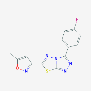 B366383 3-(4-Fluorophenyl)-6-(5-methyl-3-isoxazolyl)[1,2,4]triazolo[3,4-b][1,3,4]thiadiazole CAS No. 954756-26-4