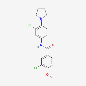 3-chloro-N-[3-chloro-4-(pyrrolidin-1-yl)phenyl]-4-methoxybenzamide