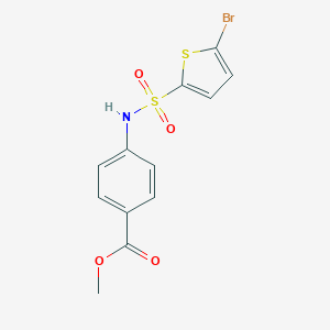molecular formula C12H10BrNO4S2 B366386 Methyl 4-[(5-bromothiophen-2-yl)sulfonylamino]benzoate CAS No. 679413-92-4
