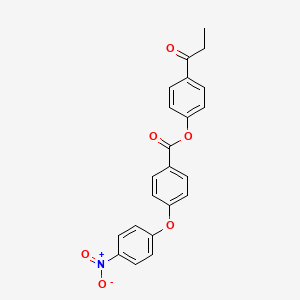 molecular formula C22H17NO6 B3663882 4-propionylphenyl 4-(4-nitrophenoxy)benzoate 