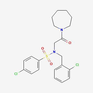 N-[2-(azepan-1-yl)-2-oxoethyl]-4-chloro-N-(2-chlorobenzyl)benzenesulfonamide