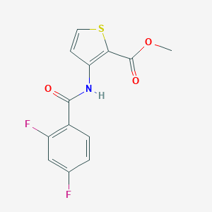 molecular formula C13H9F2NO3S B366391 Methyl 3-[(2,4-difluorobenzoyl)amino]-2-thiophenecarboxylate CAS No. 923729-75-3