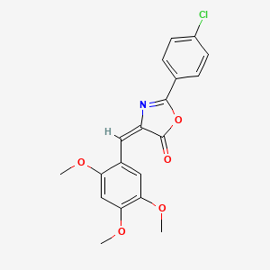 (4E)-2-(4-chlorophenyl)-4-[(2,4,5-trimethoxyphenyl)methylidene]-1,3-oxazol-5-one