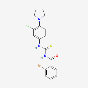 2-bromo-N-[(3-chloro-4-pyrrolidin-1-ylphenyl)carbamothioyl]benzamide