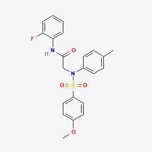 N-(2-fluorophenyl)-2-(N-(4-methoxyphenyl)sulfonyl-4-methylanilino)acetamide