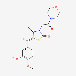 5-(3-hydroxy-4-methoxybenzylidene)-3-[2-(4-morpholinyl)-2-oxoethyl]-1,3-thiazolidine-2,4-dione