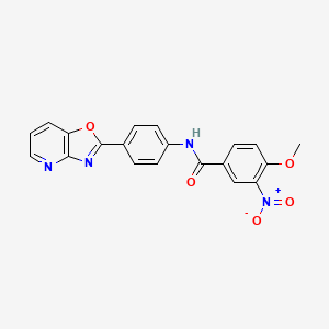 molecular formula C20H14N4O5 B3664063 4-methoxy-3-nitro-N-[4-([1,3]oxazolo[4,5-b]pyridin-2-yl)phenyl]benzamide 