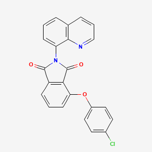 molecular formula C23H13ClN2O3 B3664078 4-(4-chlorophenoxy)-2-(8-quinolinyl)-1H-isoindole-1,3(2H)-dione 