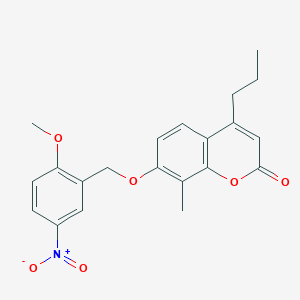 7-[(2-METHOXY-5-NITROPHENYL)METHOXY]-8-METHYL-4-PROPYL-2H-CHROMEN-2-ONE