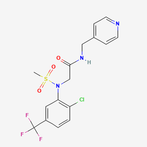 2-{N-[2-Chloro-5-(trifluoromethyl)phenyl]methanesulfonamido}-N-[(pyridin-4-YL)methyl]acetamide