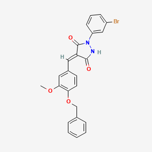 4-[4-(benzyloxy)-3-methoxybenzylidene]-1-(3-bromophenyl)-3,5-pyrazolidinedione