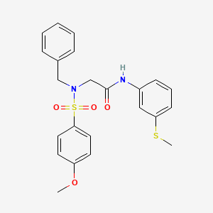 N~2~-benzyl-N~2~-[(4-methoxyphenyl)sulfonyl]-N~1~-[3-(methylthio)phenyl]glycinamide