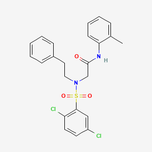 molecular formula C23H22Cl2N2O3S B3664195 N~2~-[(2,5-dichlorophenyl)sulfonyl]-N~1~-(2-methylphenyl)-N~2~-(2-phenylethyl)glycinamide 