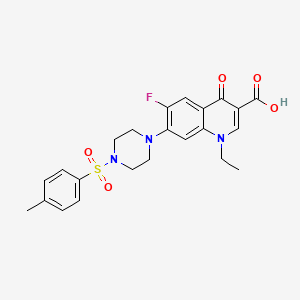 molecular formula C23H24FN3O5S B3664211 1-ETHYL-6-FLUORO-7-{4-[(4-METHYLPHENYL)SULFONYL]PIPERAZINO}-4-OXO-1,4-DIHYDRO-3-QUINOLINECARBOXYLIC ACID 