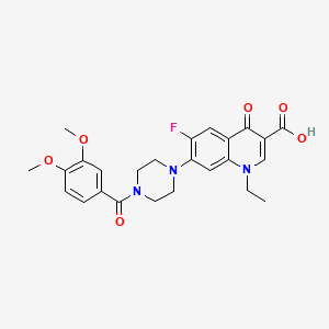 7-[4-(3,4-dimethoxybenzoyl)-1-piperazinyl]-1-ethyl-6-fluoro-4-oxo-1,4-dihydro-3-quinolinecarboxylic acid