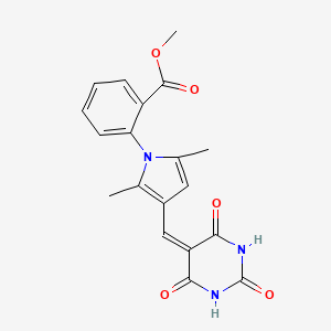 methyl 2-{2,5-dimethyl-3-[(2,4,6-trioxotetrahydropyrimidin-5(2H)-ylidene)methyl]-1H-pyrrol-1-yl}benzoate