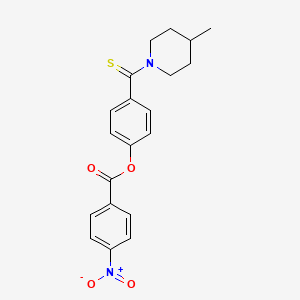 [4-(4-Methylpiperidine-1-carbothioyl)phenyl] 4-nitrobenzoate