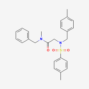 molecular formula C25H28N2O3S B3664286 N-benzyl-N-methyl-2-[(4-methylphenyl)methyl-(4-methylphenyl)sulfonylamino]acetamide 