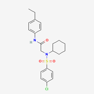 N~2~-[(4-chlorophenyl)sulfonyl]-N~2~-cyclohexyl-N~1~-(4-ethylphenyl)glycinamide