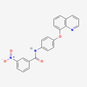 3-nitro-N-(4-quinolin-8-yloxyphenyl)benzamide