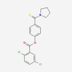 [4-(Pyrrolidine-1-carbothioyl)phenyl] 2,5-dichlorobenzoate