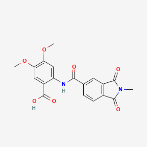 4,5-dimethoxy-2-{[(2-methyl-1,3-dioxo-2,3-dihydro-1H-isoindol-5-yl)carbonyl]amino}benzoic acid