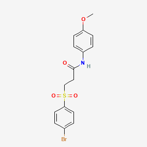 3-(4-bromophenyl)sulfonyl-N-(4-methoxyphenyl)propanamide