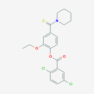 2-Ethoxy-4-(piperidin-1-ylcarbonothioyl)phenyl 2,5-dichlorobenzoate