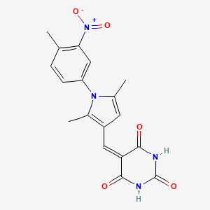 5-{[2,5-dimethyl-1-(4-methyl-3-nitrophenyl)-1H-pyrrol-3-yl]methylidene}pyrimidine-2,4,6(1H,3H,5H)-trione