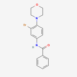 molecular formula C17H17BrN2O2 B3664381 N-(3-bromo-4-morpholin-4-ylphenyl)benzamide 