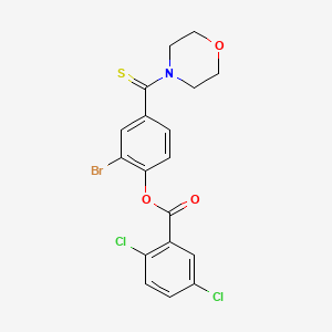 2-bromo-4-(4-morpholinylcarbonothioyl)phenyl 2,5-dichlorobenzoate