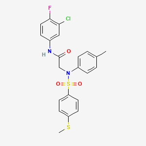 N~1~-(3-chloro-4-fluorophenyl)-N~2~-(4-methylphenyl)-N~2~-{[4-(methylthio)phenyl]sulfonyl}glycinamide