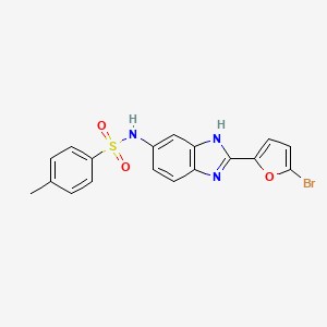 N-[2-(5-bromofuran-2-yl)-3H-benzimidazol-5-yl]-4-methylbenzenesulfonamide