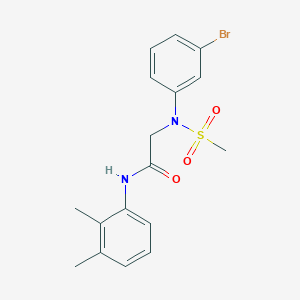 molecular formula C17H19BrN2O3S B3664515 N~2~-(3-bromophenyl)-N~1~-(2,3-dimethylphenyl)-N~2~-(methylsulfonyl)glycinamide 