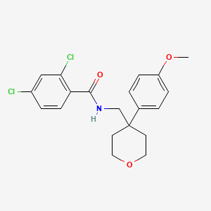 molecular formula C20H21Cl2NO3 B3664517 2,4-dichloro-N-{[4-(4-methoxyphenyl)tetrahydro-2H-pyran-4-yl]methyl}benzamide 