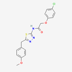 2-(4-CHLOROPHENOXY)-N-{5-[(4-METHOXYPHENYL)METHYL]-1,3,4-THIADIAZOL-2-YL}ACETAMIDE