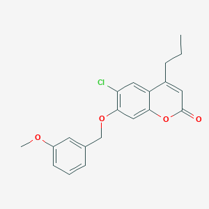 molecular formula C20H19ClO4 B3664556 6-chloro-7-[(3-methoxybenzyl)oxy]-4-propyl-2H-chromen-2-one 