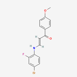 (2E)-3-[(4-bromo-2-fluorophenyl)amino]-1-(4-methoxyphenyl)prop-2-en-1-one