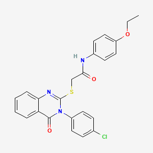 2-{[3-(4-chlorophenyl)-4-oxo-3,4-dihydroquinazolin-2-yl]sulfanyl}-N-(4-ethoxyphenyl)acetamide