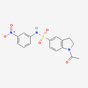 1-acetyl-N-(3-nitrophenyl)-2,3-dihydroindole-5-sulfonamide