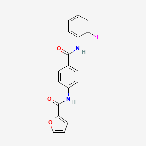 molecular formula C18H13IN2O3 B3664613 N-(4-{[(2-iodophenyl)amino]carbonyl}phenyl)-2-furamide 