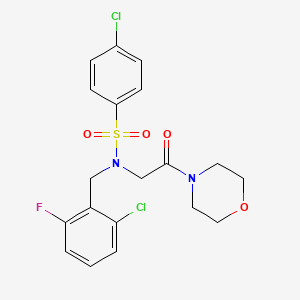 4-chloro-N-(2-chloro-6-fluorobenzyl)-N-[2-(morpholin-4-yl)-2-oxoethyl]benzenesulfonamide