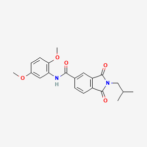 molecular formula C21H22N2O5 B3664641 N-(2,5-dimethoxyphenyl)-2-isobutyl-1,3-dioxo-5-isoindolinecarboxamide 