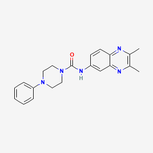 molecular formula C21H23N5O B3664684 N-(2,3-dimethyl-6-quinoxalinyl)-4-phenyl-1-piperazinecarboxamide 