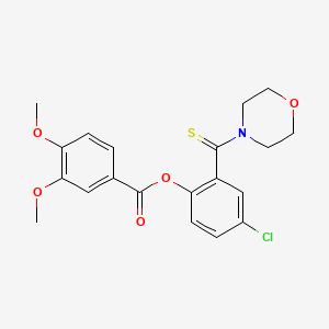 [4-Chloro-2-(morpholine-4-carbothioyl)phenyl] 3,4-dimethoxybenzoate